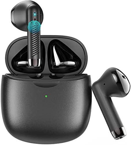Wireless Earbuds, Bluetooth 5.4 Earbuds Stereo Bass, Bluetooth Headphones in Ear Noise Cancelling Mic, Earphones IP7 Waterproof Sports, 32H Playtime USB C Mini Charging Case Ear Buds for Android iOS