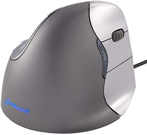 Evoluent – World's Original Vertical Mouse, Wired Ergonomic Mouse for Right Hand, Medium to Large, Helps with Carpal Tunnel and Wrist Strain, Customizable 6 Buttons, 4 Speed Settings, Comfortable Grip